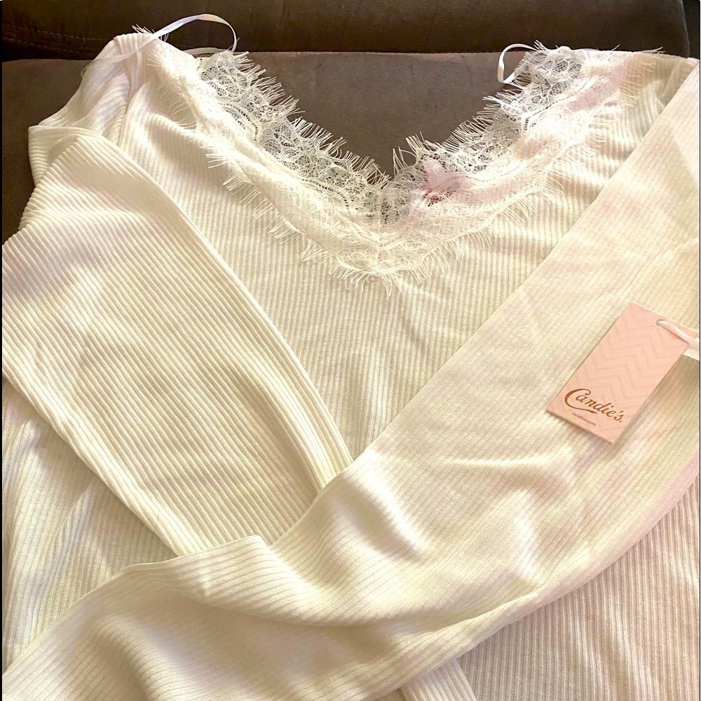 NWT Candies Top XXL Lace Neckline